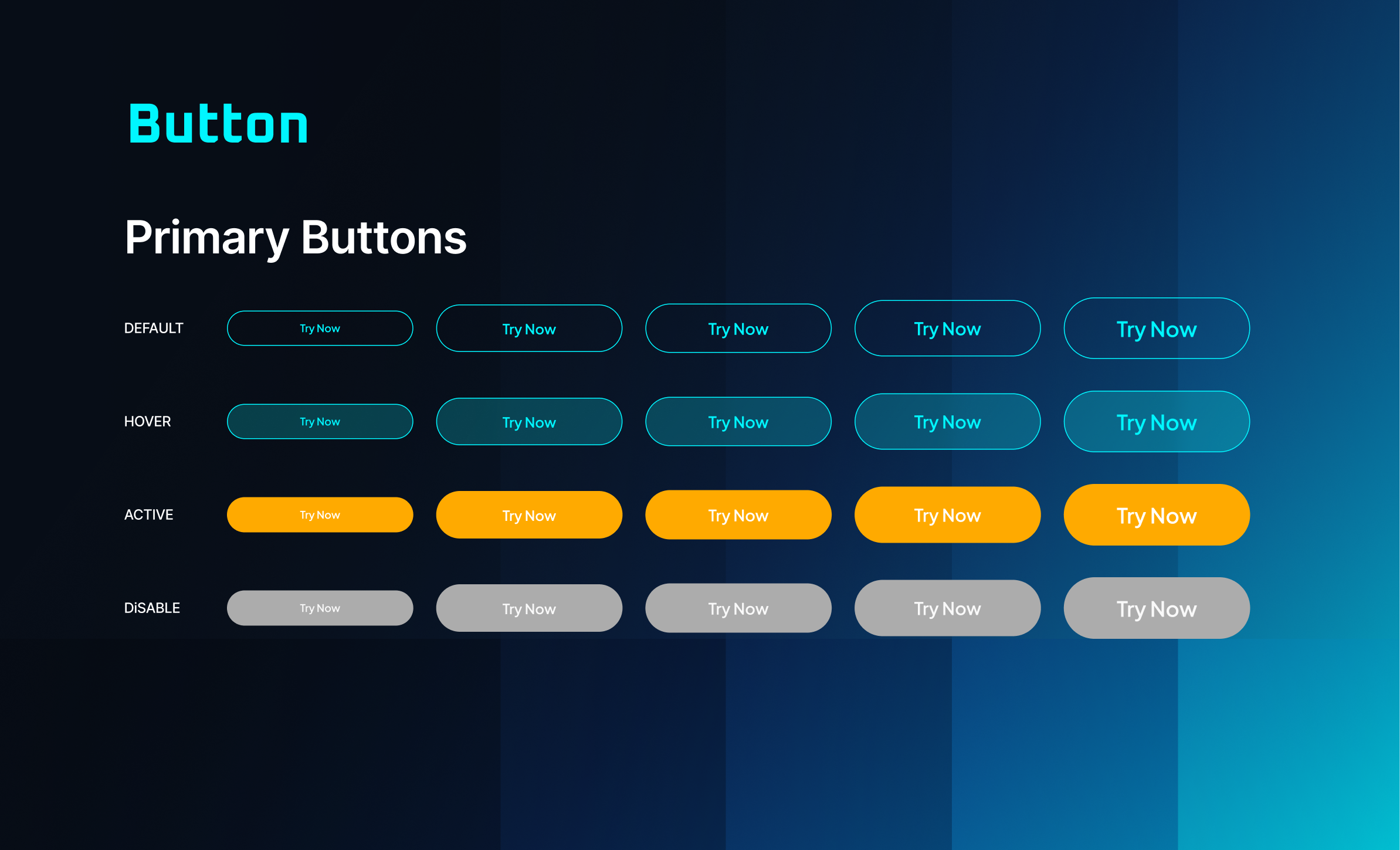 Thumbnail AI button components and interaction states